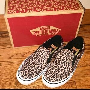 Vans Leopard Print Slip-On Shoes
